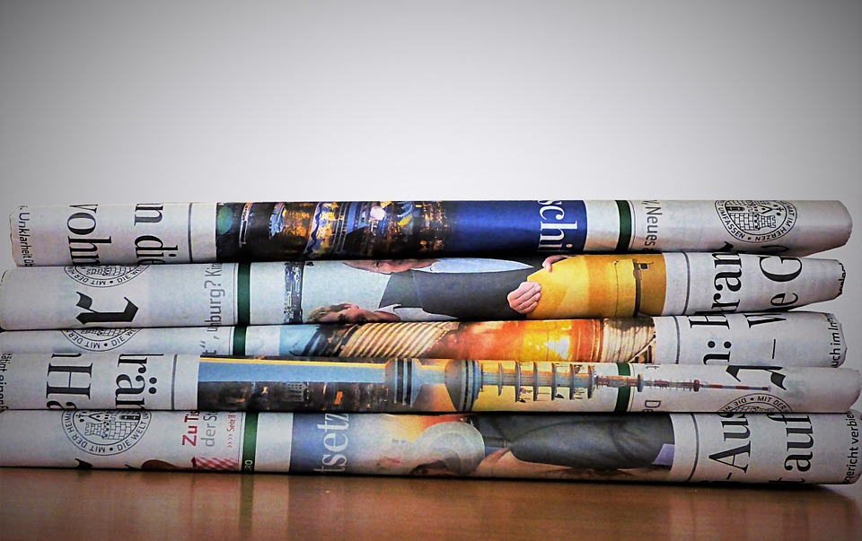 stack of newspapers